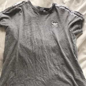 light gray adidas top